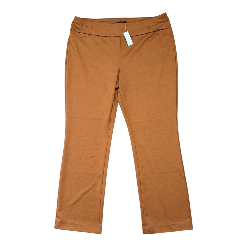 New York & Company Bootcut Trousers Brown Pull On Pants Women's Size XXL NWT